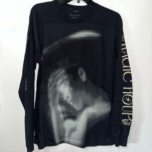 Jhené Aiko Black Graphic Long Sleeve Shirt